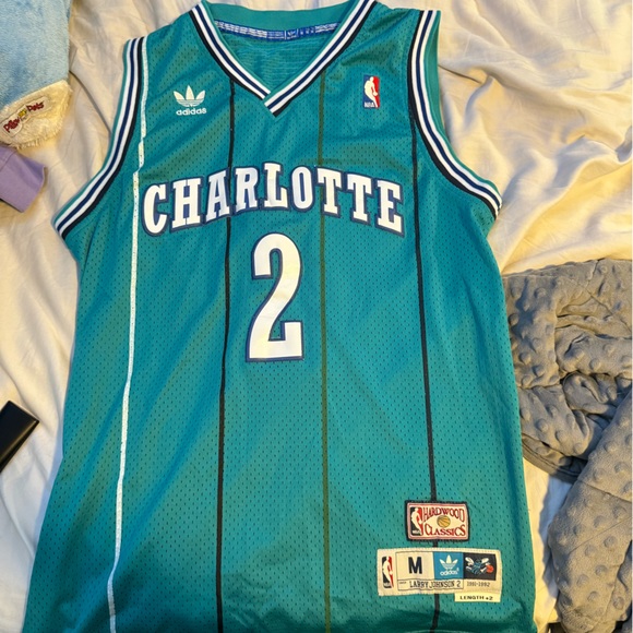 adidas Other - adidas nba hardwood classics jersey Larry Johnson Charlotte Hornets Size M